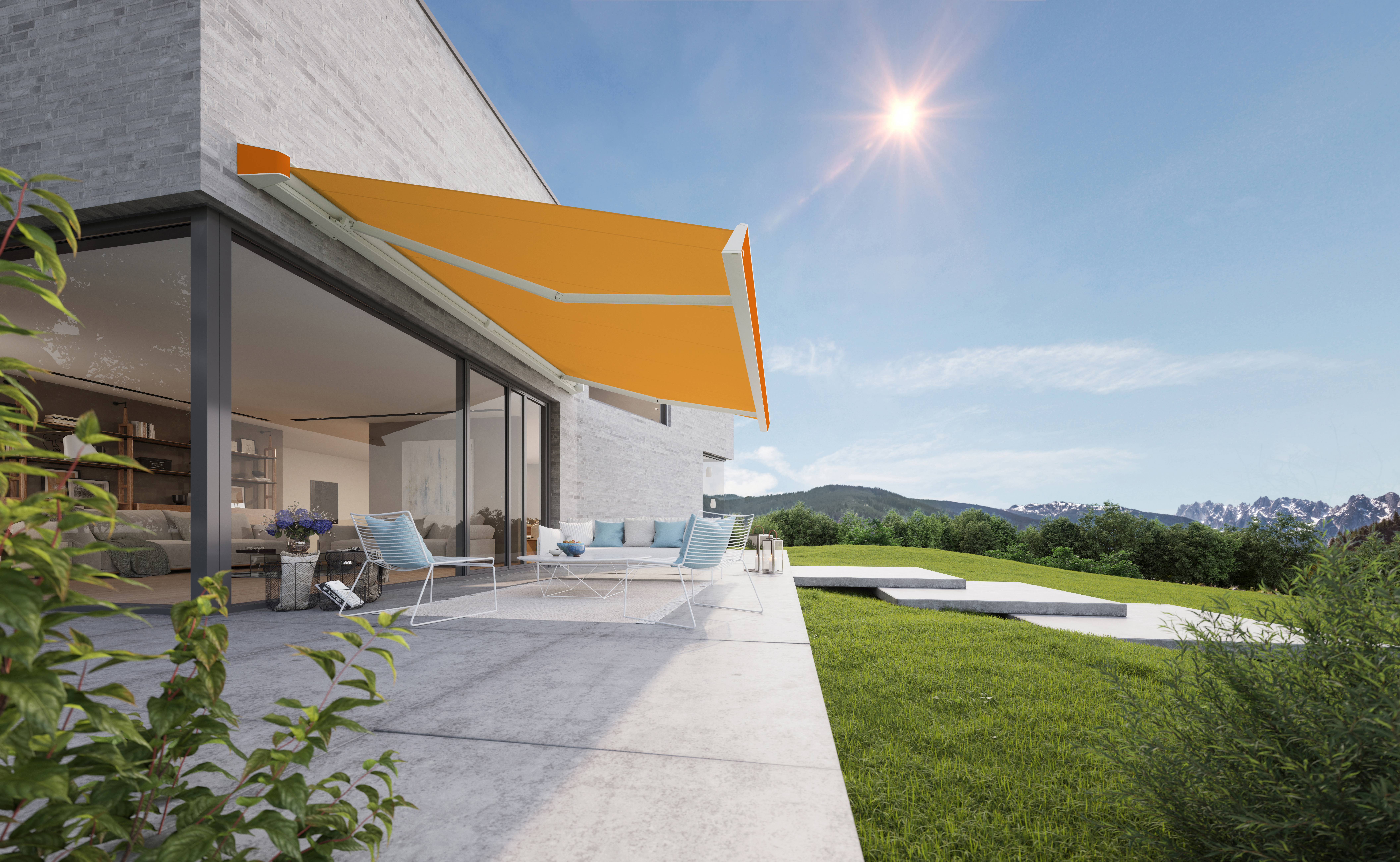 MX 4 Bergvilla Image Seite Tag Sichtblende Tieforange 2011 T Orange 202401